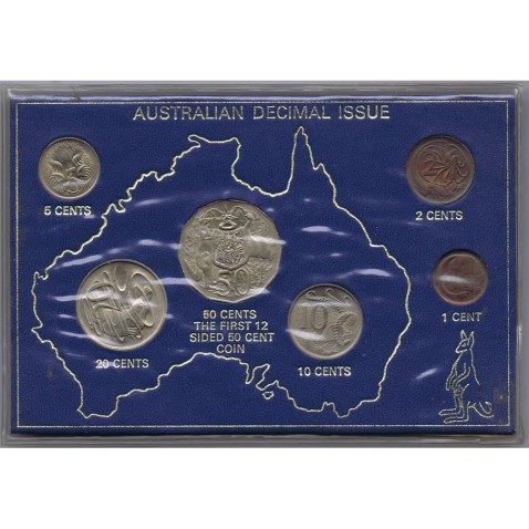 Estuche monedas Australia 1972 centavos.