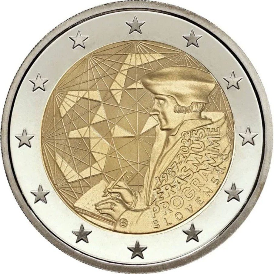 moneda Eslovaquia 2 euros 2022 ERASMUS