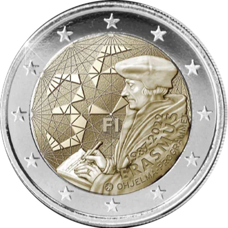 moneda Finlandia 2 euros 2022 ERASMUS.