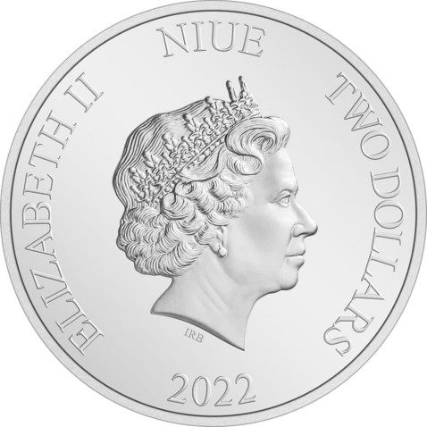 Moneda onza de plata 2$ Niue The Flash 2022.