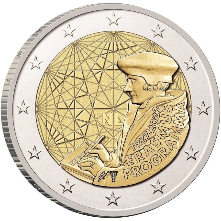 moneda Holanda 2 euros 2022 ERASMUS.