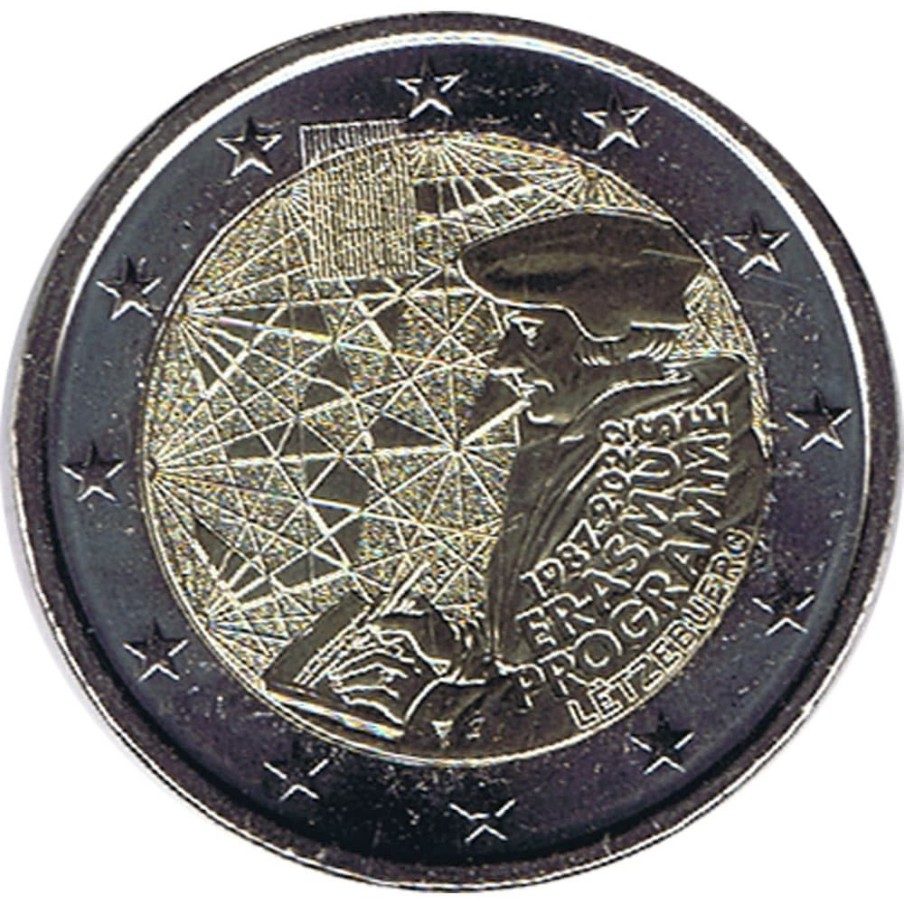moneda Luxemburgo 2 euros 2022 ERASMUS.