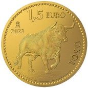 Moneda 2022 Onza de oro 1.5€ Toro