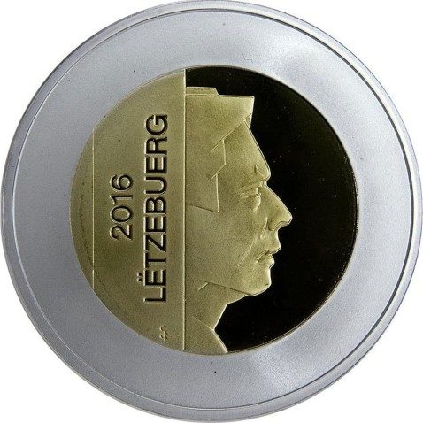 Luxemburgo 5 euros 2016 Planta Aciano. Plata y Oro Nórdico.