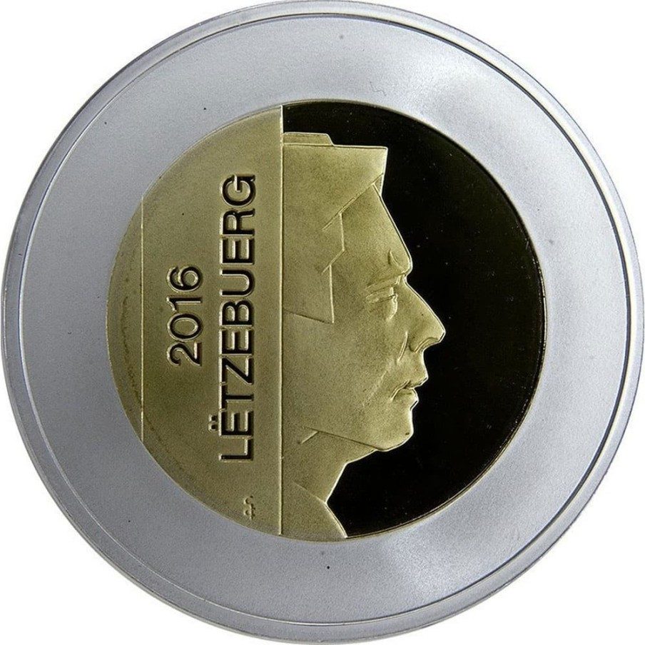 Luxemburgo 5 euros 2016 Planta Aciano. Plata y Oro Nórdico.