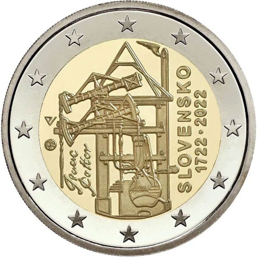 moneda conmemorativa 2 euros Eslovaquia 2022.