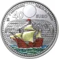 Moneda conmemorativa 40 euros 2022 Vuelta al Mundo. Color