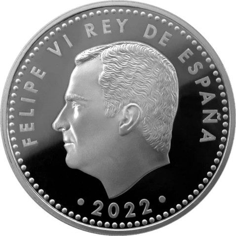 Moneda 2022 Santiago Ramón y Cajal. 10 euros. Plata