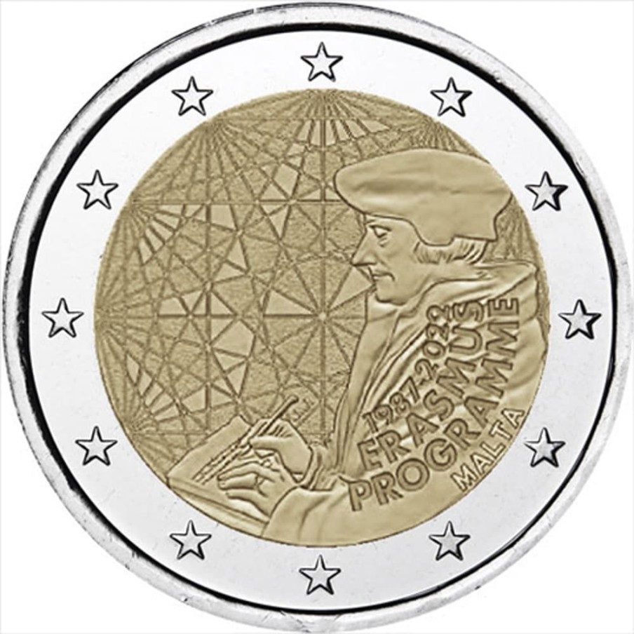 moneda Malta 2 euros 2022 ERASMUS.