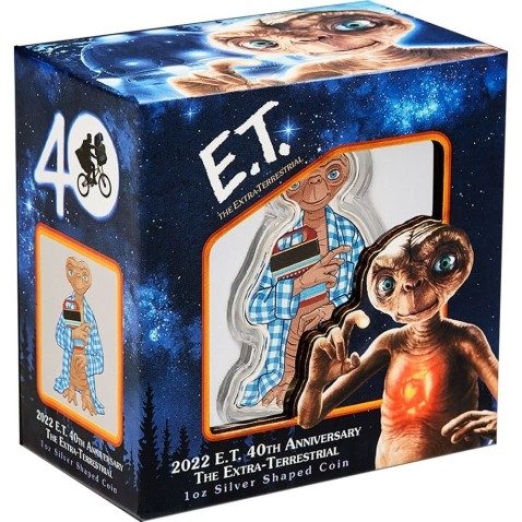 Moneda onza de plata 2$ Niue E.T. Camisa cuadros 2022.