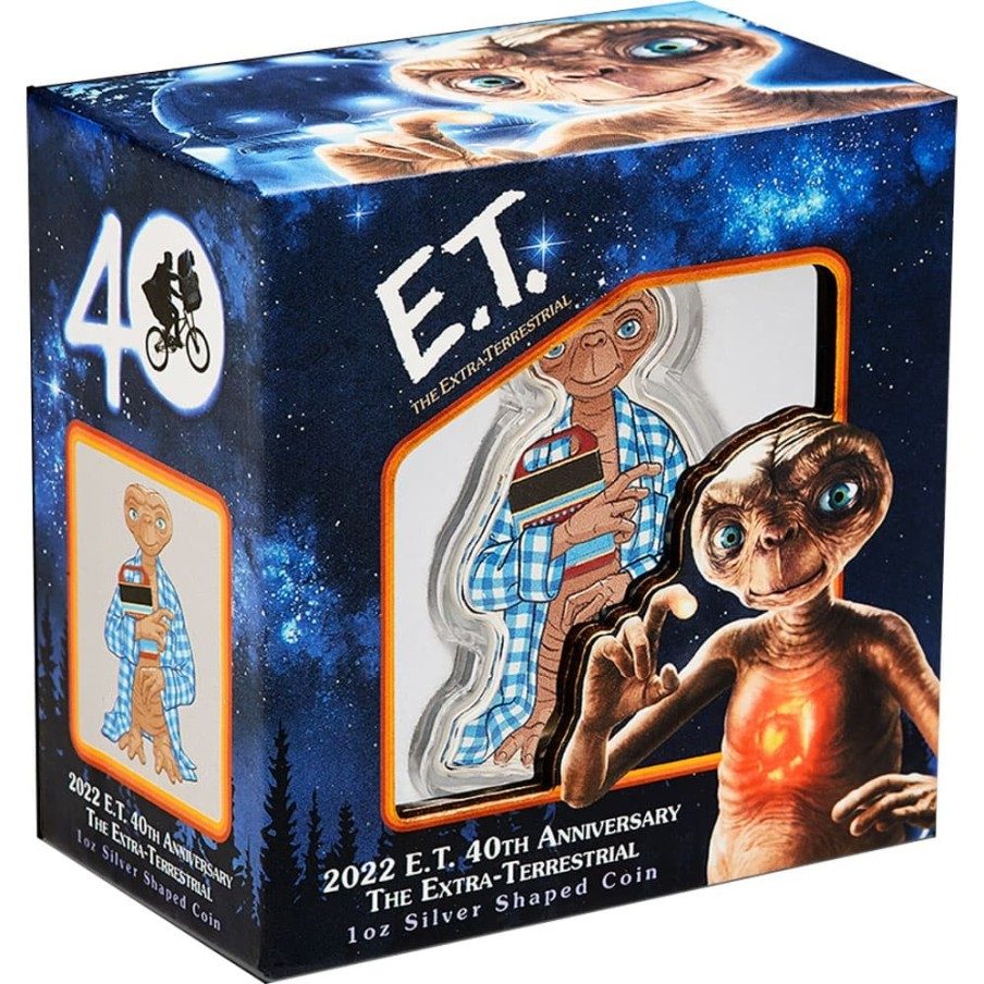 Moneda onza de plata 2$ Niue E.T. Camisa cuadros 2022.