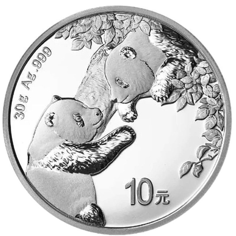 Moneda onza de plata 10y. China Oso Panda 2023