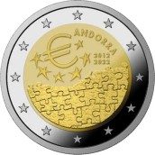 moneda conmemorativa 2 euros Andorra 2022 Acord Monetari. BU.