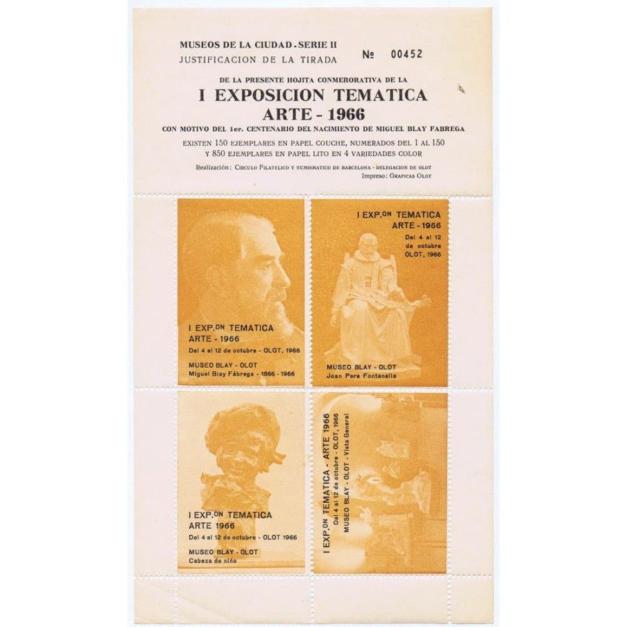 Hoja 4 Viñetas I Exposición Temática Arte Olot 1966.