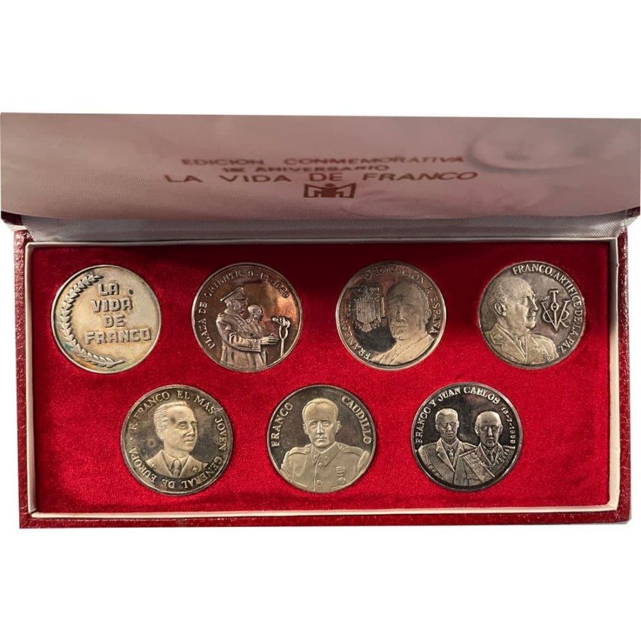 Medallas de plata La Vida de Franco. 7 medallas.