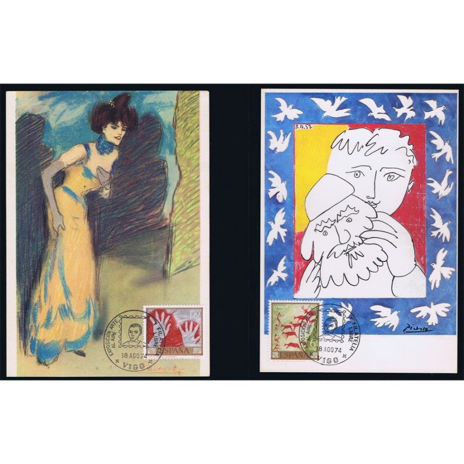 Colección Sobres y Postales Exposición 1975 y Picasso.