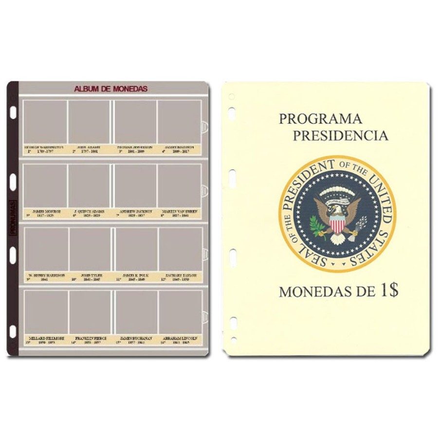 PRONUMAS Álbum monedas dólares Presidenciales 2007-2016