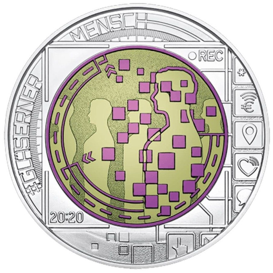 moneda Austria 25 Euros 2020 Big Data. Niobio.