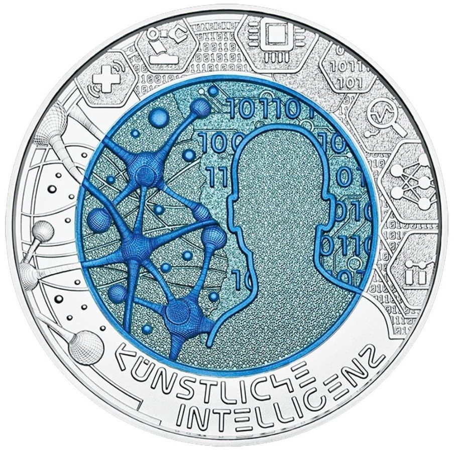 moneda Austria 25 Euros 2019 Inteligencia Artificial.