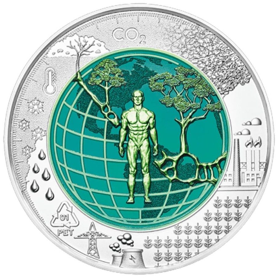 moneda Austria 25 Euros 2018 Antropoceno. Niobio.