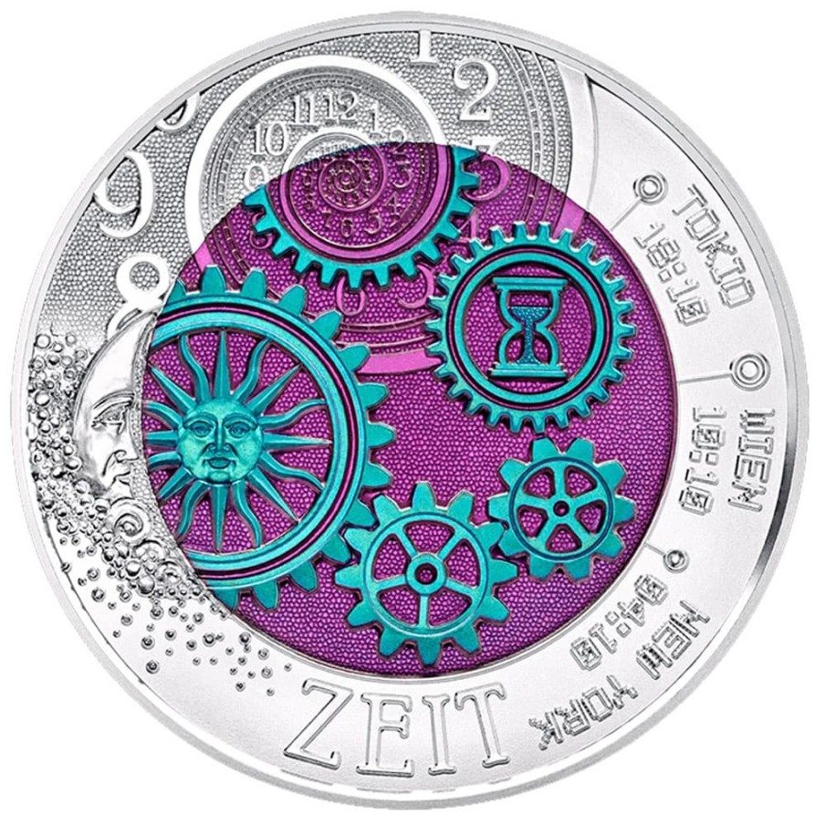 moneda Austria 25 Euros 2016 Tiempo. Niobio.