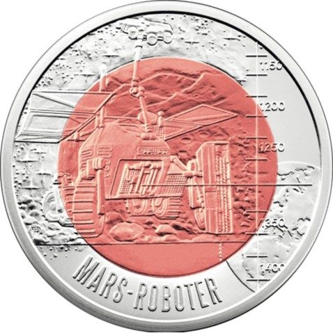 moneda Austria 25 Euros 2011 Robótica. Niobio.