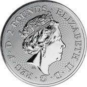 Moneda onza de plata 2 Pounds Gran Bretaña Año Perro 2018