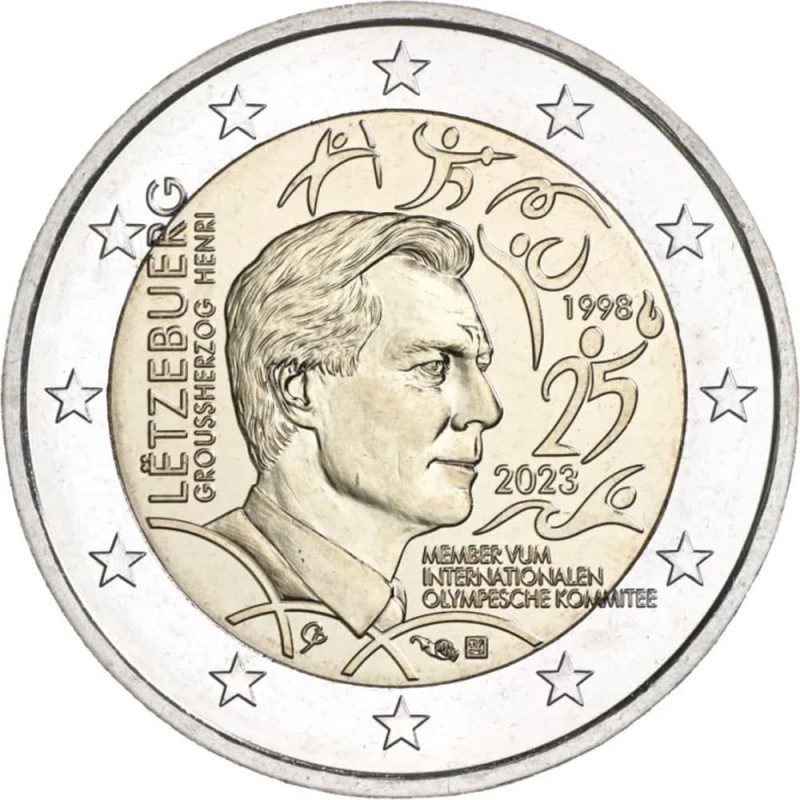 moneda conmemorativa 2 euros Luxemburgo 2023 Comité Olímpico.