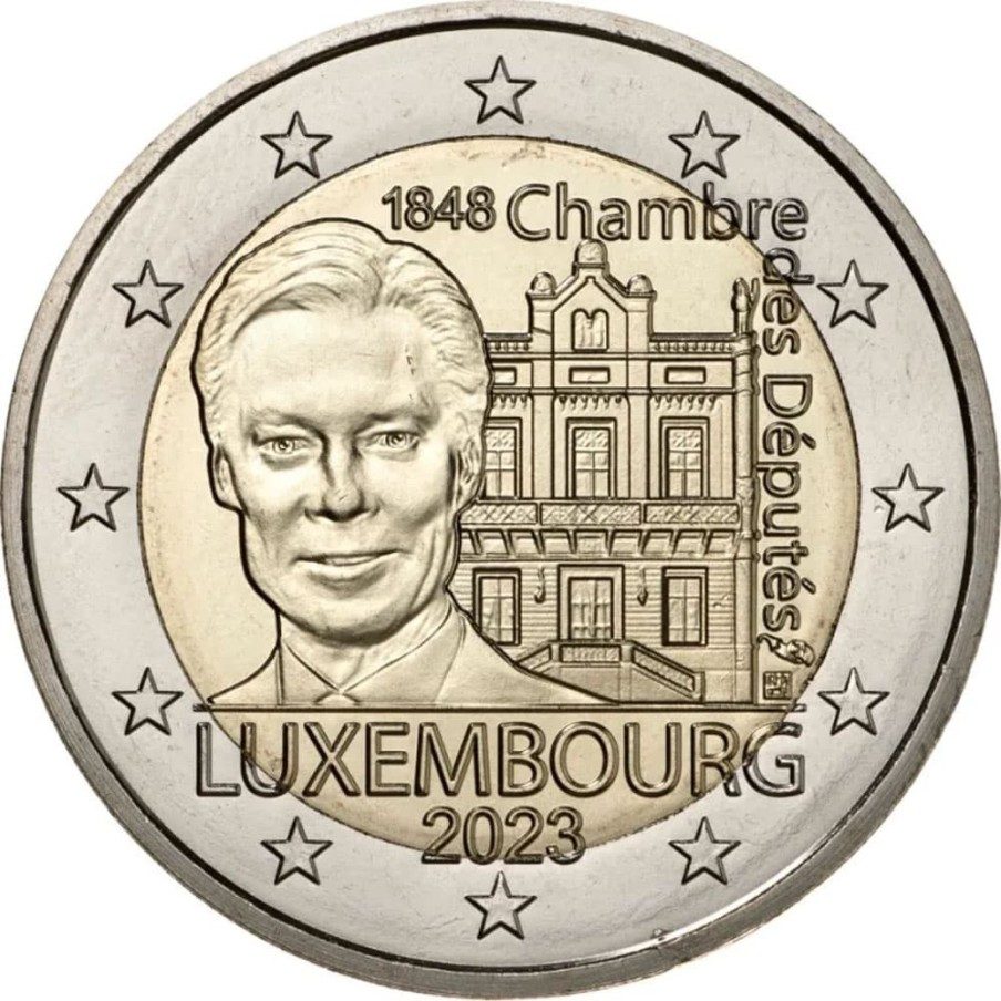 moneda conmemorativa 2 euros Luxemburgo 2023 Cámara Diputados