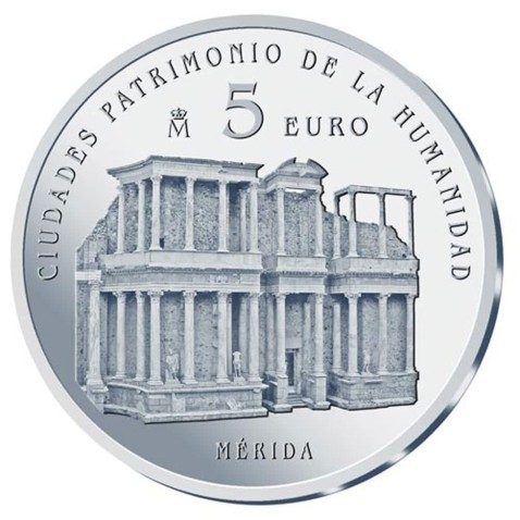Moneda 2015 Patrimonio de la Humanidad. Merida. 5€ sin cartón.
