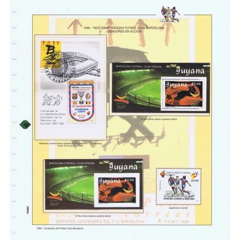 Colección sellos, HB y sobres FC Barcelona 1999.