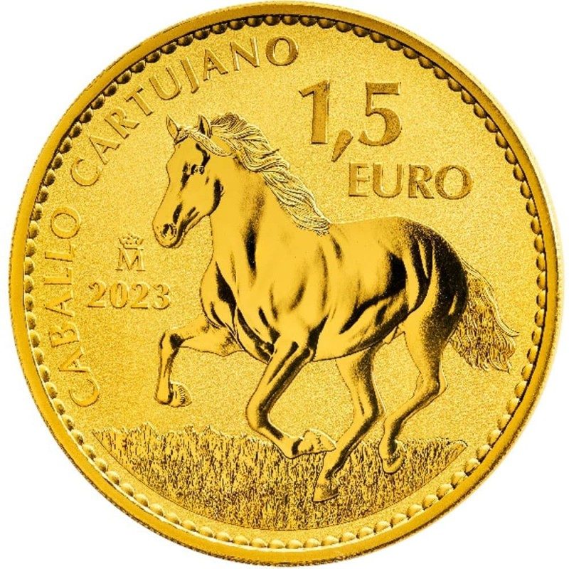 Moneda 2023 Onza de oro 1.5€ Caballo Cartujano