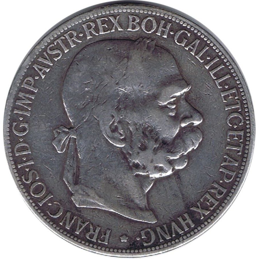 Moneda de plata 5 Coronas 1900 Austria Francisco José I.