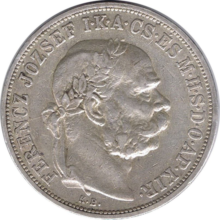 Moneda de plata 5 Coronas 1907 KB Hungría Francisco José I.