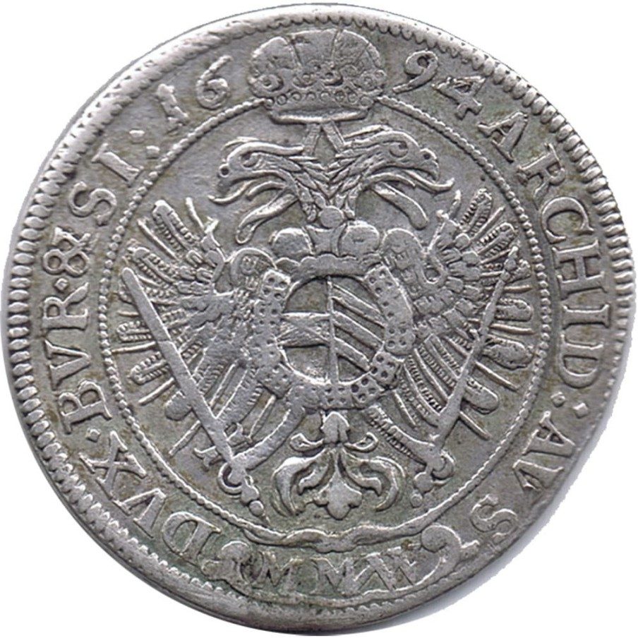 Moneda de plata 15 kreuzer Austria 1694 Leopoldo I.