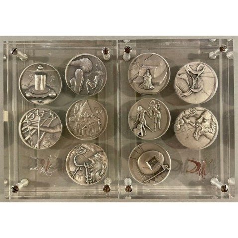 Medallas de plata Los 10 Mandamientos de Dalí. 10 medallas.