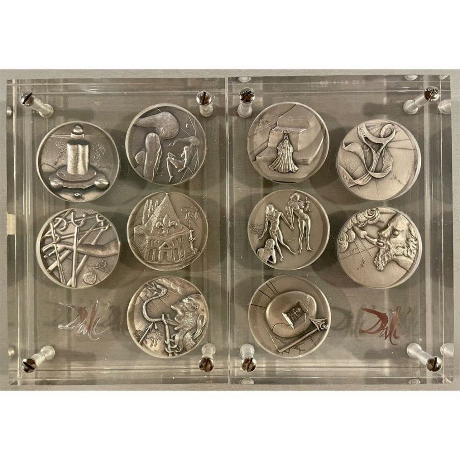 Medallas de plata Los 10 Mandamientos de Dalí. 10 medallas.