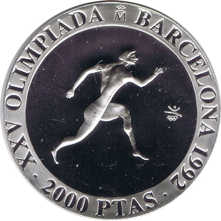 2000 Pesetas 1990 Juegos Olímpicos Barcelona'92 Atleta Griego