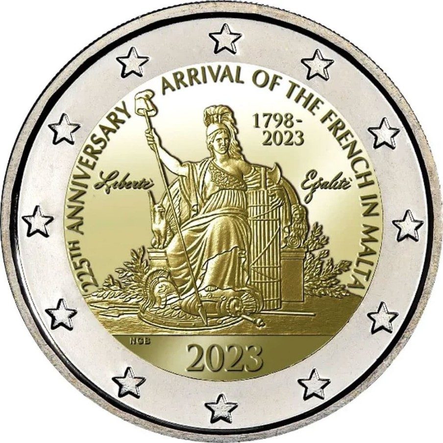moneda conmemorativa 2 euros Malta 2023 Napoleón