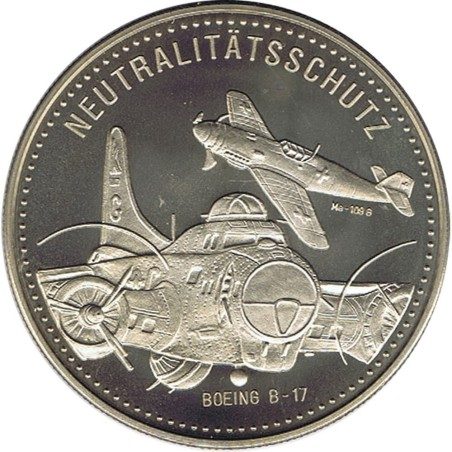 Moneda 5 Ecu Suiza 1995 Aviones. Cuproníquel.