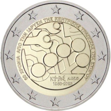 moneda conmemorativa 2 euros Chipre 2023 Banco Central