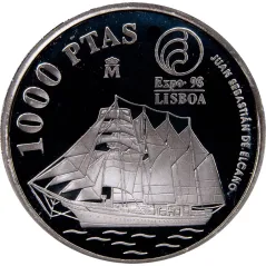 1000 Pesetas 1998 Expo 98 Lisboa. Barco.  - 1