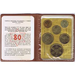 1980 Cartera Juan Carlos I. Mundial 82. 6 monedas  - 1