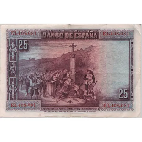 Lote de 10 billetes de 25 Pesetas 15 agosto 1928.