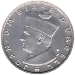 Moneda de plata 25 Diners Andorra 1984 Bisbe d'Urgell.  - 1