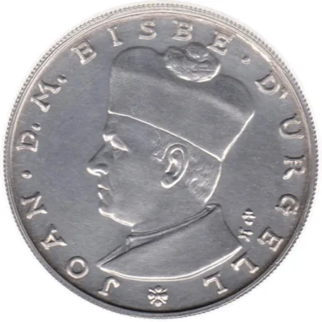 Moneda de plata 25 Diners Andorra 1984 Bisbe d'Urgell.