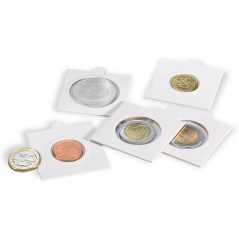 LEUCHTTURM 100 cartones adhesivos monedas 39.5 mm. Cartones Monedas - 3