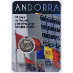 moneda conmemorativa 2 euros Andorra 2023 Nacions Unides