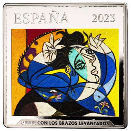 Moneda 2023 Picasso 50 euros Mujer con brazos levantados. Plata  - 1