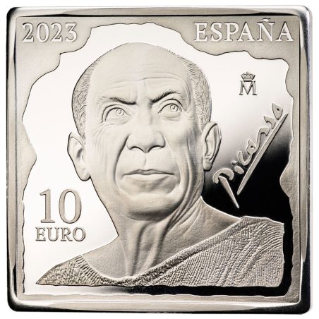 Moneda 2023 Picasso 10 euros Arlequín. Plata